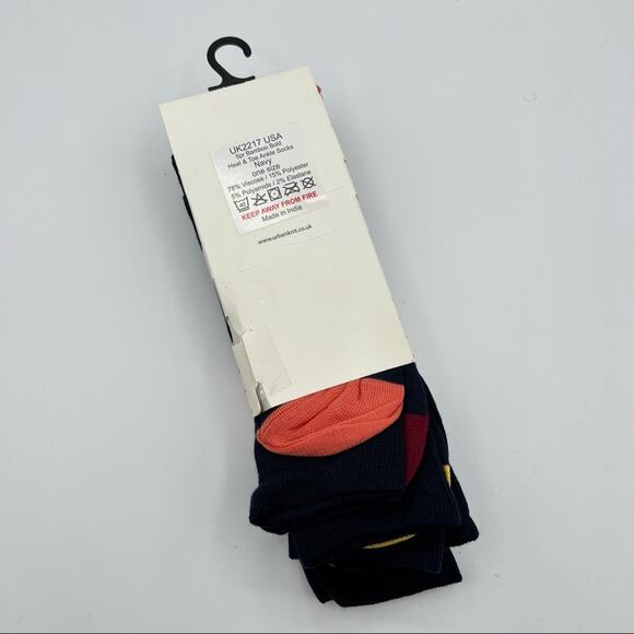 Urban Knit Bamboo Bold Heel & Toe Navy 5 Pairs Ankle Socks Men’s One Size - Picture 5 of 6